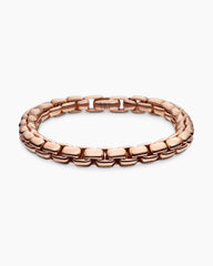 Box Chain Bracelet in 18K Rose Gold, 7.3mm