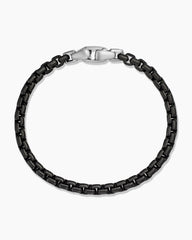 Box Chain Bracelet in Darkened Stainless Steel, 5mm
