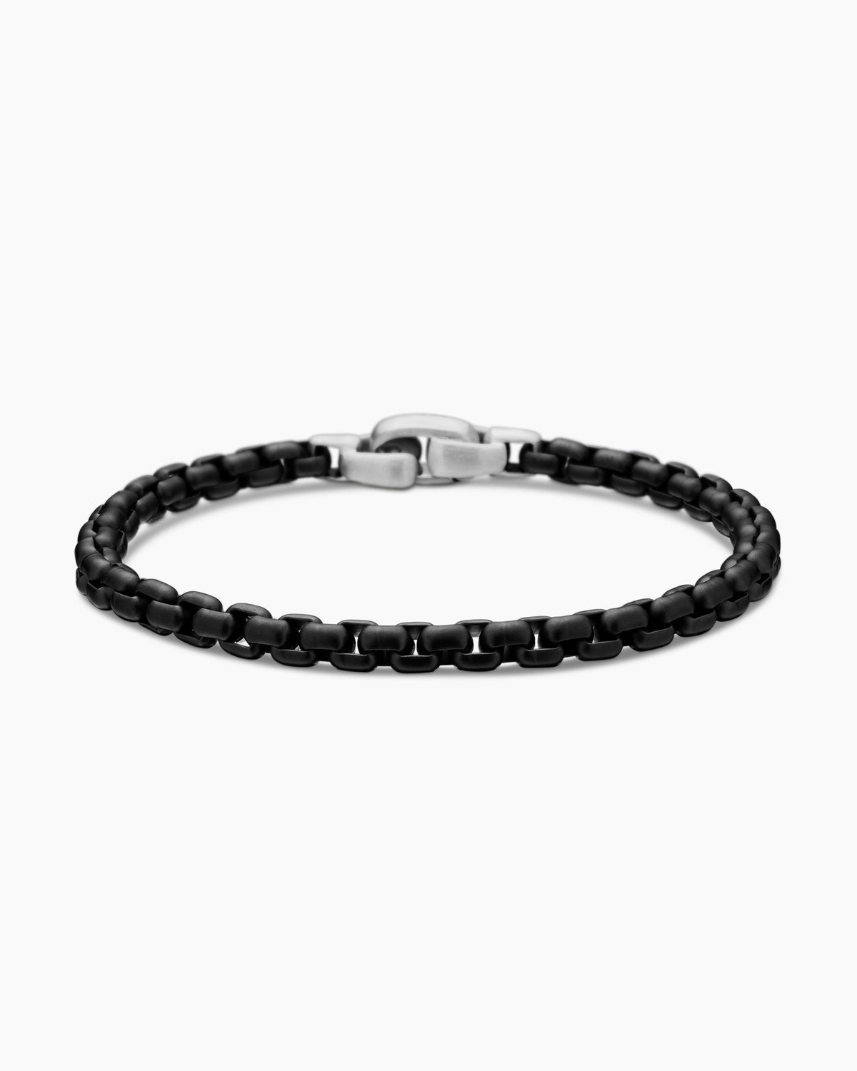 Box Chain Bracelet in Darkened Stainless Steel, 5mm