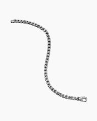 Double Box Chain Bracelet in Sterling Silver, 4mm