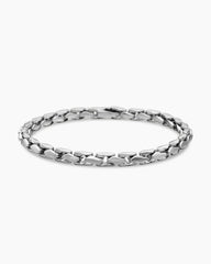 Fluted Chain Bracelet in Sterling Silver, 5mm