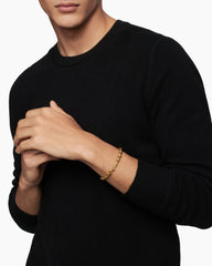 Elongated Box Chain Bracelet in 18K Yellow Gold, 6mm