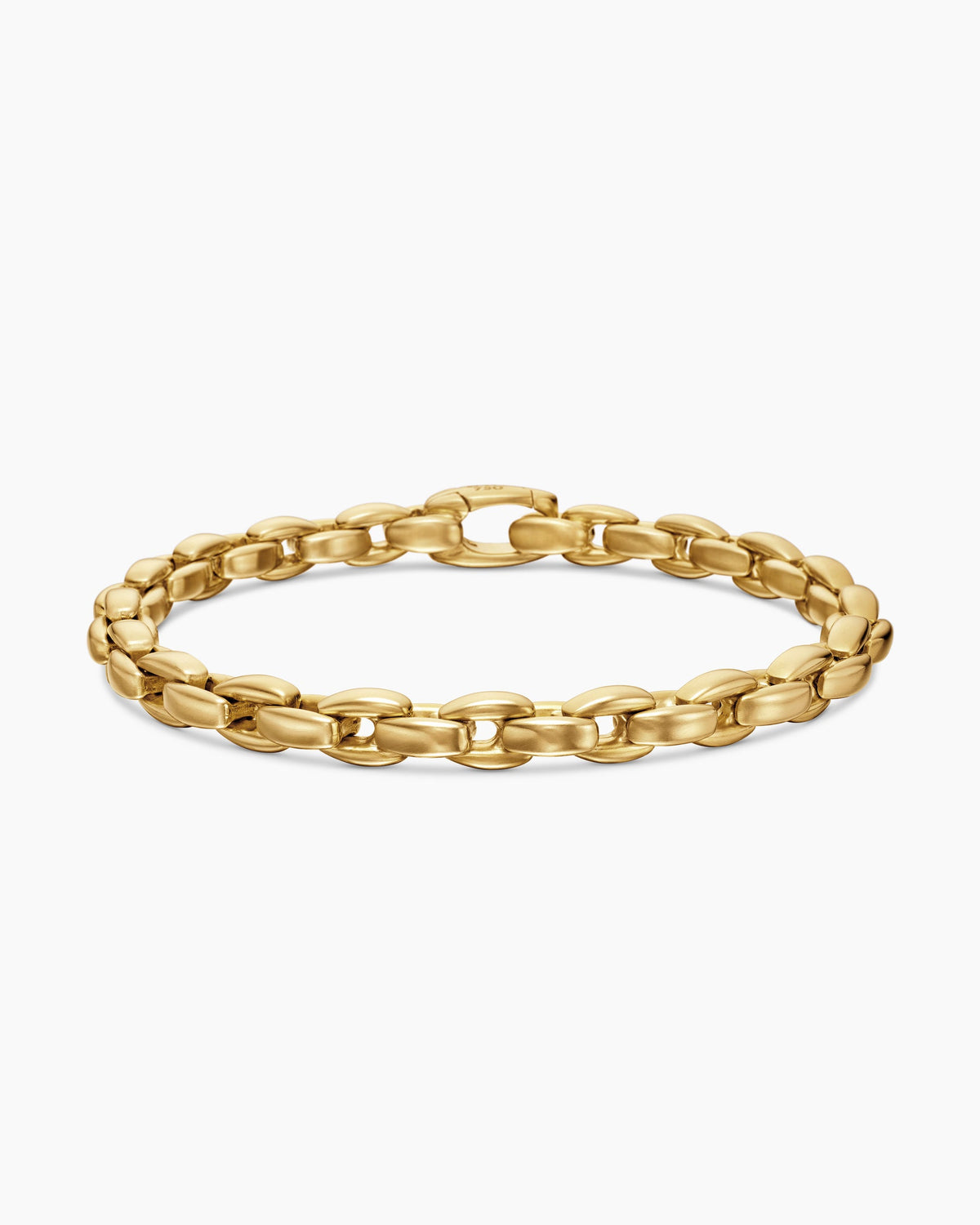 Elongated Box Chain Bracelet in 18K Yellow Gold, 6mm