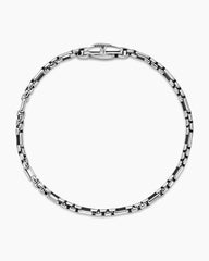 Open Station Box Chain Bracelet in Sterling Silver, 3mm