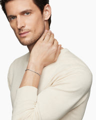 Open Station Box Chain Bracelet in Sterling Silver, 3mm