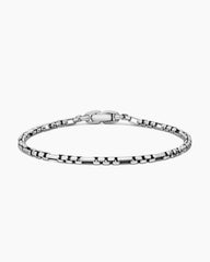 Open Station Box Chain Bracelet in Sterling Silver, 3mm
