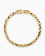 Wheat Chain Bracelet in 18K Yellow Gold, 4mm