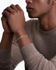 Wheat Chain Bracelet in 18K Yellow Gold, 4mm