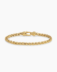 Wheat Chain Bracelet in 18K Yellow Gold, 4mm