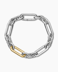 Lexington Chain Bracelet in Sterling Silver with 18K Yellow Gold, 9.8mm
