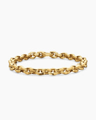 Faceted Chain Bracelet in 18K Yellow Gold, 7mm