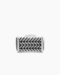 Chevron Cufflinks in Sterling Silver, 22.8mm