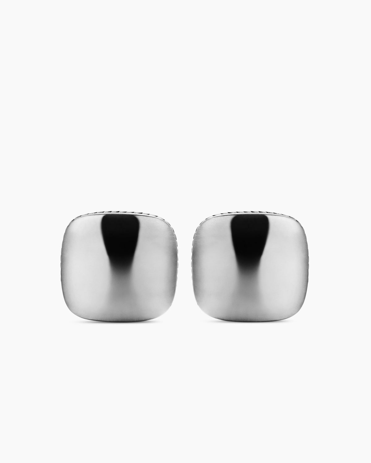 Streamline® Cushion Cufflinks in Sterling Silver, 17mm