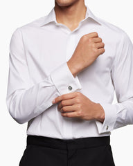 Maritime® Compass Cufflinks in Sterling Silver with Center Black Diamond, 16mm