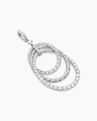 Floating Diamonds Drop Pendant in White Gold