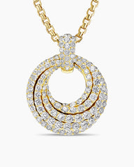 Floating Diamonds Pendant in Yellow Gold