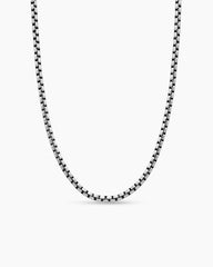 Box Chain Necklace in Sterling Silver with 14K Yellow Gold Accent, 3.6mm