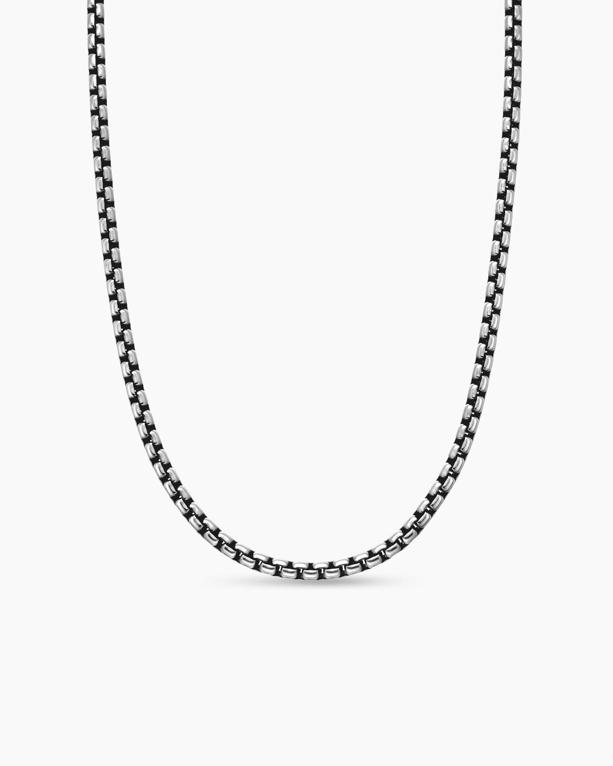Box Chain Necklace in Sterling Silver, 3.6mm