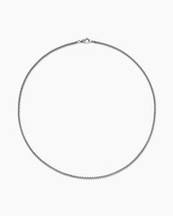 Box Chain Necklace in Grey Titanium, 2.7mm