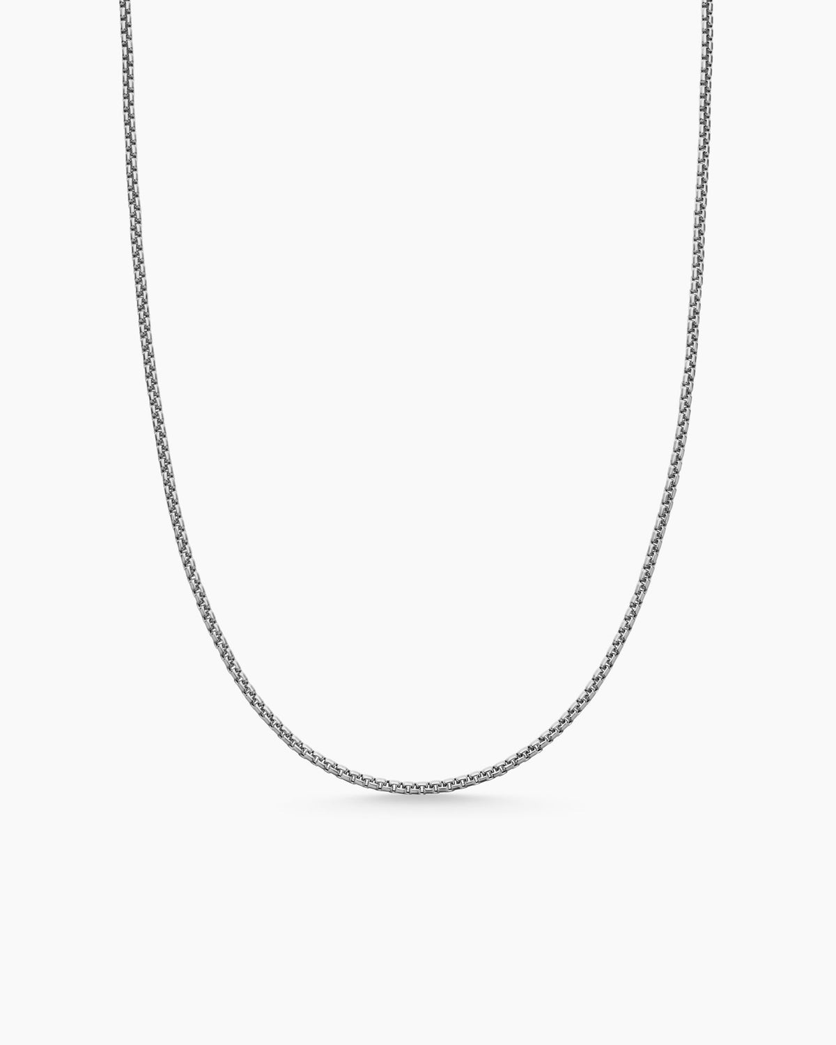 Box Chain Necklace in Sterling Silver with 14K Yellow Gold Accent, 1.7mm