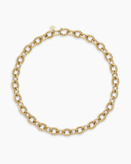 Oval Link Chain Necklace in 18K Yellow Gold, 16mm