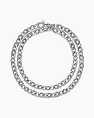Oval Link Chain Necklace in Sterling Silver, 10mm