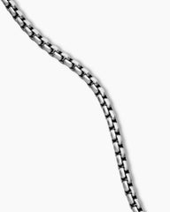 Box Chain Necklace in Grey Titanium, 3.6mm