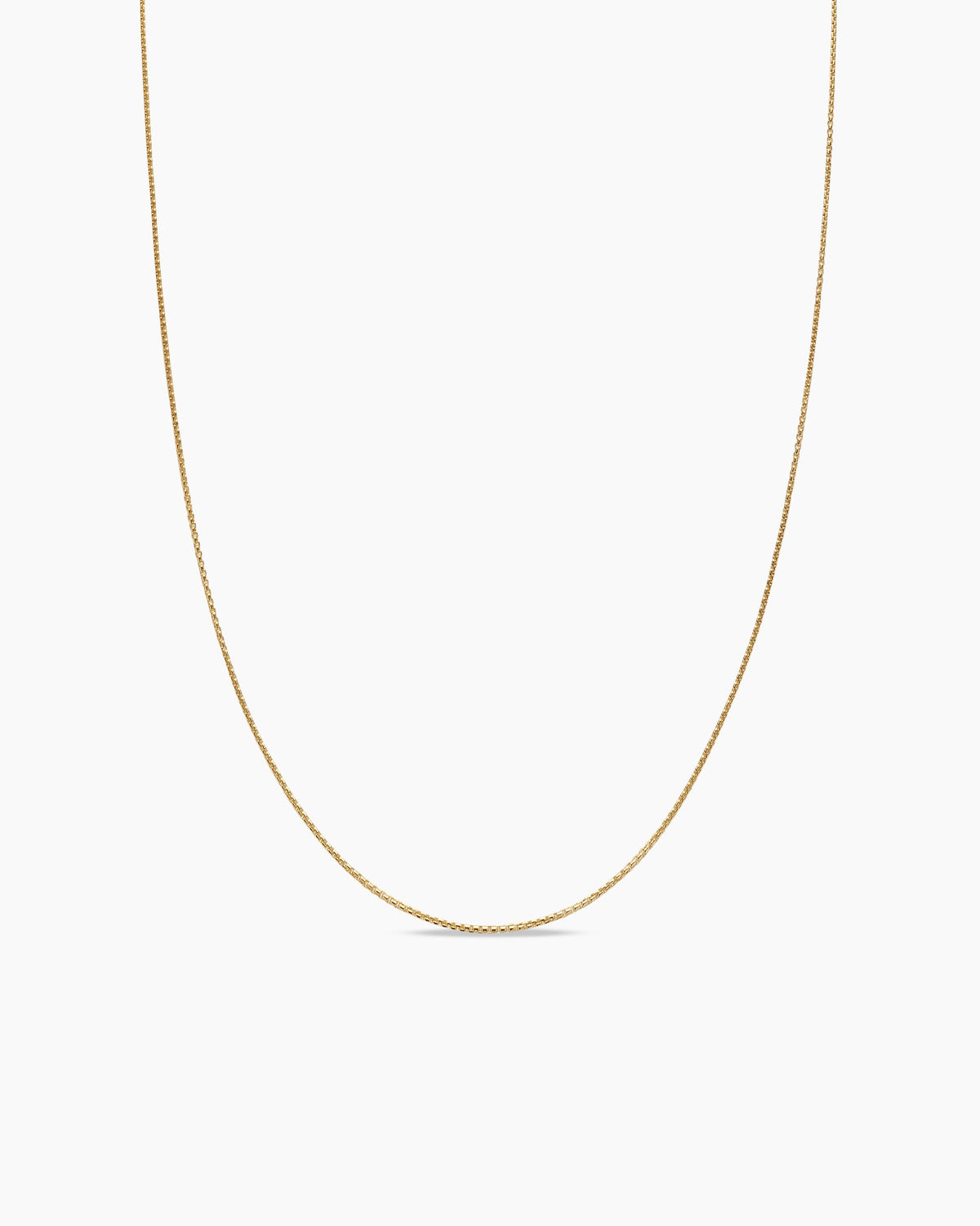 Box Chain Necklace in 18K Yellow Gold, 1.25mm