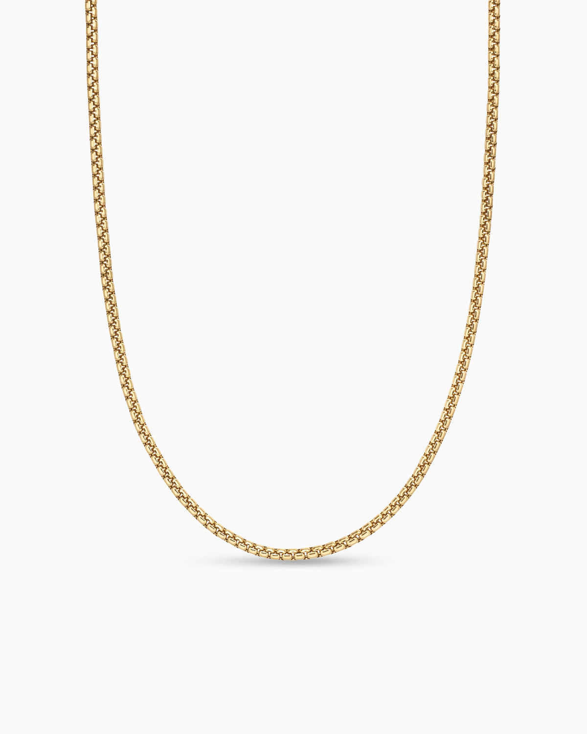 Box Chain Necklace in 18k Yellow Gold, 2.7mm