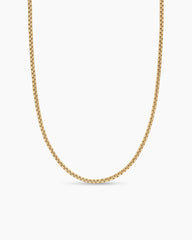 Box Chain Necklace in 18k Yellow Gold, 2.7mm