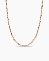 Box Chain Necklace in 18K Rose Gold, 2.7mm