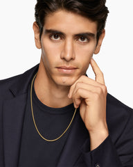 Box Chain Necklace in 18K Yellow Gold, 2.7mm