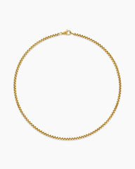 Box Chain Necklace in 18K Yellow Gold, 3.4mm