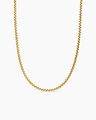 Box Chain Necklace in 18K Yellow Gold, 3.4mm