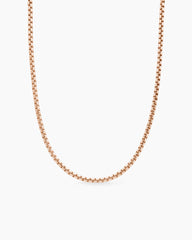 Box Chain Necklace in 18K Rose Gold, 3.4mm
