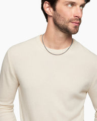 Box Chain Necklace in 18K White Gold, 3.4mm