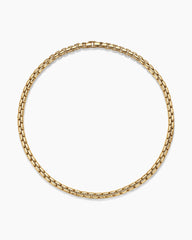 Box Chain Necklace in 18K Yellow Gold, 7.5mm