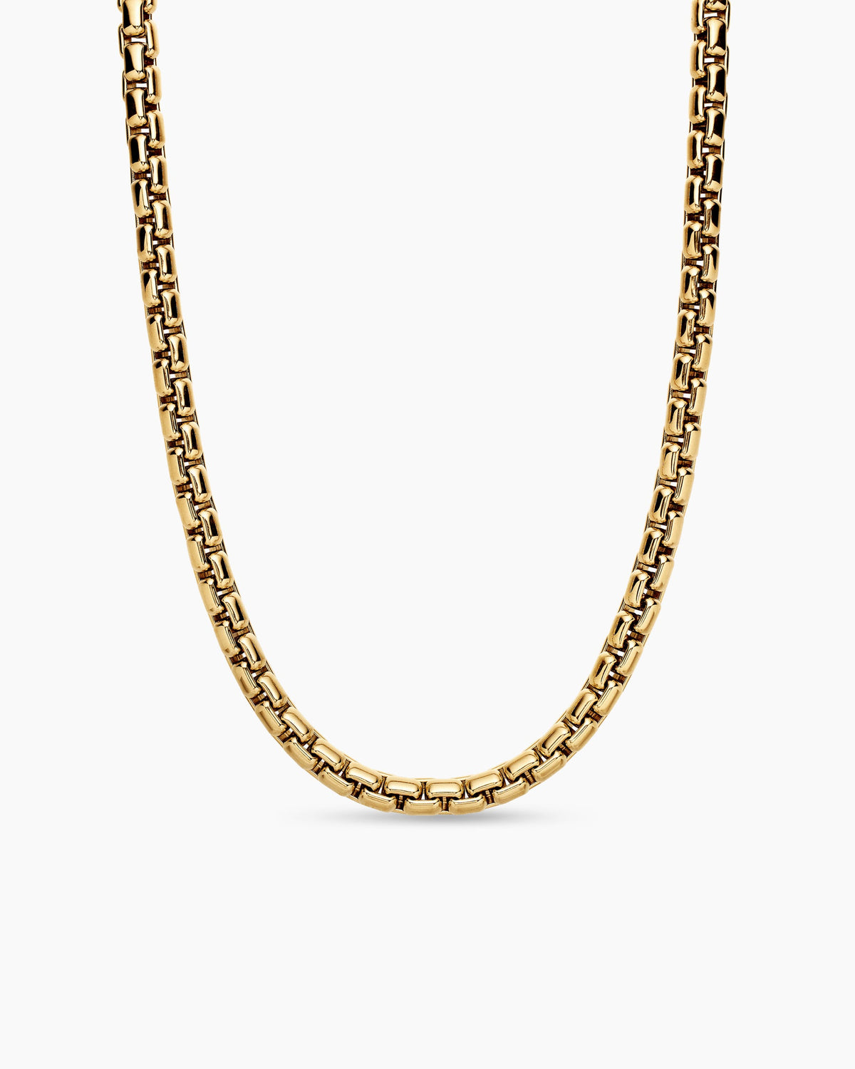 Box Chain Necklace in 18K Yellow Gold, 7.5mm