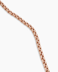 Box Chain Necklace in 18K Rose Gold, 7.5mm