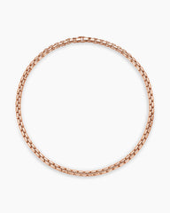Box Chain Necklace in 18K Rose Gold, 7.5mm