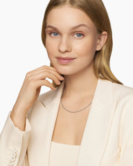 Box Chain Necklace in Sterling Silver with 14K Yellow Gold Accent, 1.7mm