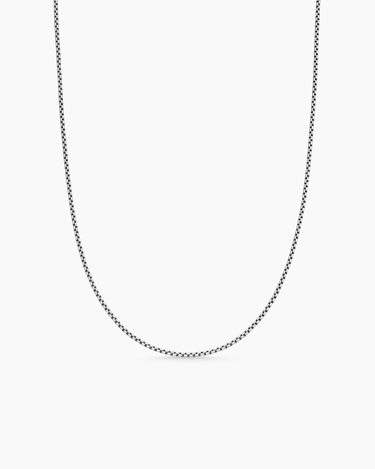 Box Chain Necklace in Sterling Silver with 14K Yellow Gold Accent, 1.7mm