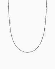Box Chain Necklace in Sterling Silver with 14K Yellow Gold Accent, 1.7mm