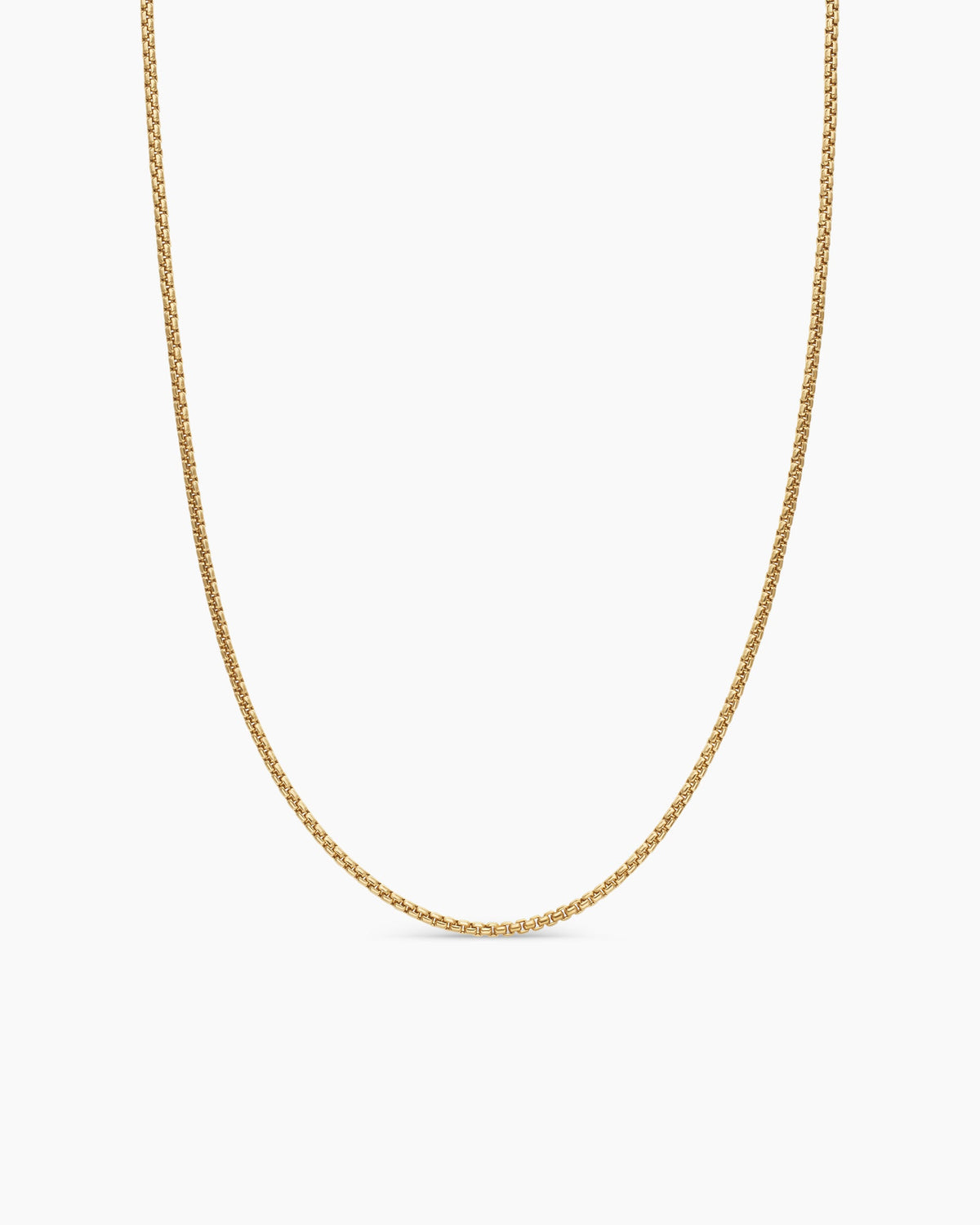 Box Chain Necklace in 18K Yellow Gold, 1.7mm