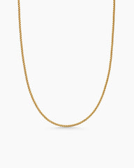 Box Chain Necklace in 18K Yellow Gold, 1.7mm