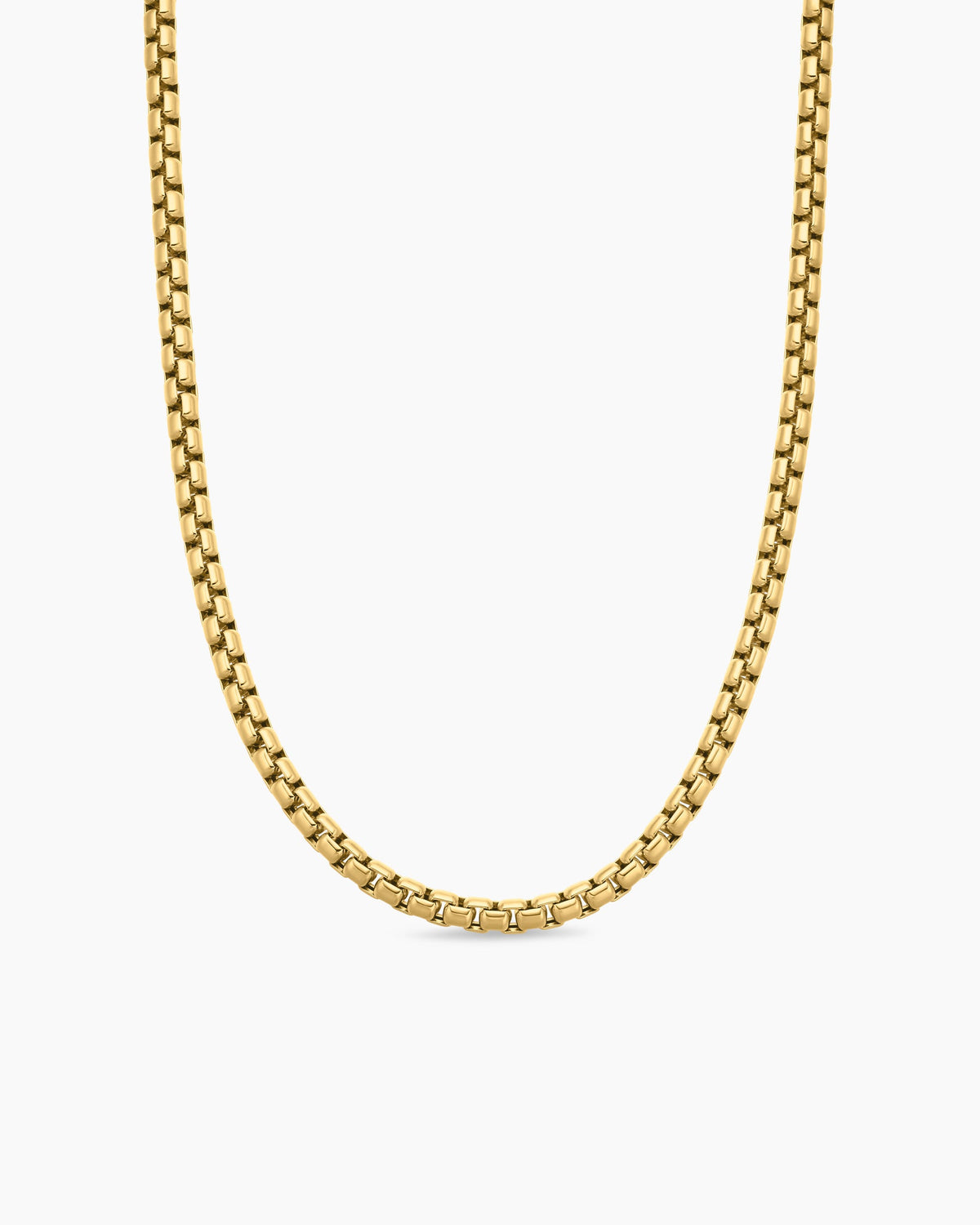 Box Chain Necklace in 18K Yellow Gold, 5mm