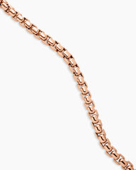 Box Chain Necklace in 18K Rose Gold, 5mm
