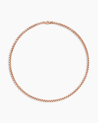 Box Chain Necklace in 18K Rose Gold, 5mm