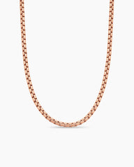 Box Chain Necklace in 18K Rose Gold, 5mm