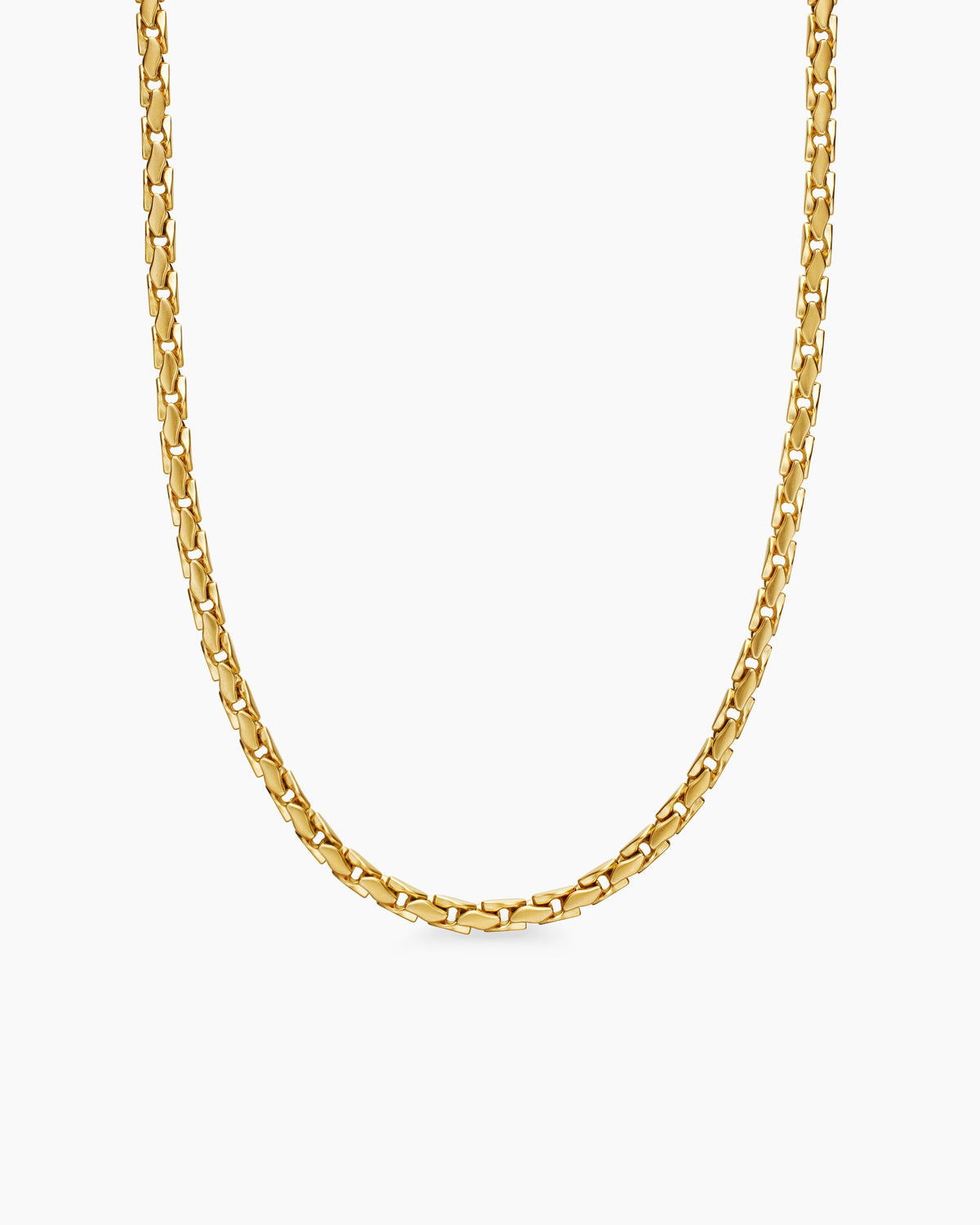 Fluted Chain Necklace in 18K Yellow Gold, 5mm